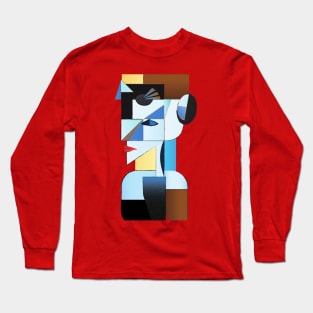 Woman Face Cubist Art Long Sleeve T-Shirt